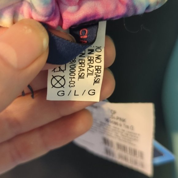 Cia Maritima String Bikini Tanga Watercolor Small Large New - Picture 6 of 8